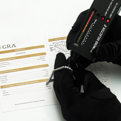 6-8inch and 2-6.5mm Gemstones S925 VVS Synthetic Moissanite Hip Hop Tennis Bracelet