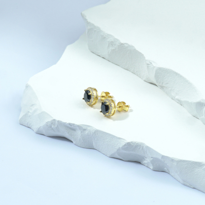 ICEBURST Halo Spark Stud Earrings 925S & VVS Moissanite