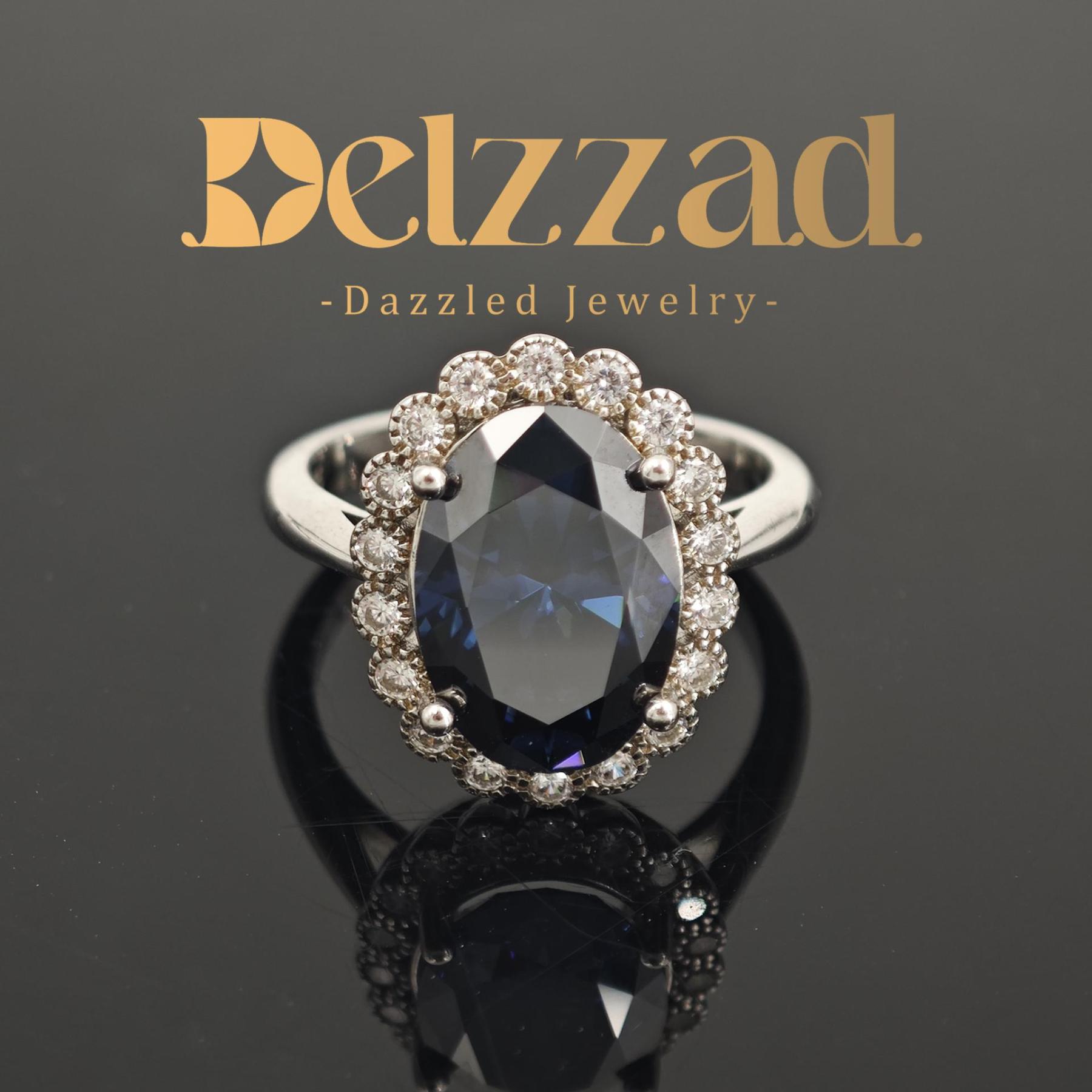 6ct Oval Synthetic Moissanite Halo Flower Ring In 925 Sterling Silver