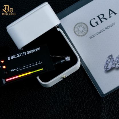 Delzzad S925 Synthetic Moissanite Diverse Sparkling Charm Necklace Pendant Valentine's Day Lover Gifts for Women