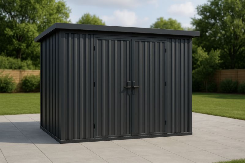 Abri de Jardin Métallique Acier Noir 5m²