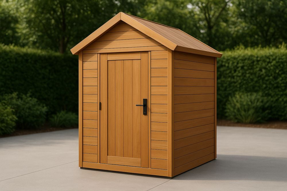 Abri de jardin en bois composite marron