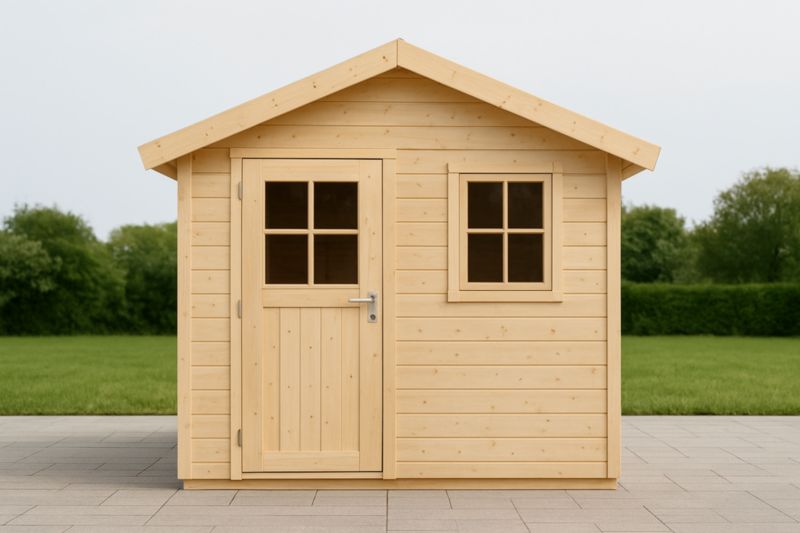 Abri de Jardin en Bois de Pin Naturel 230x200x210 cm