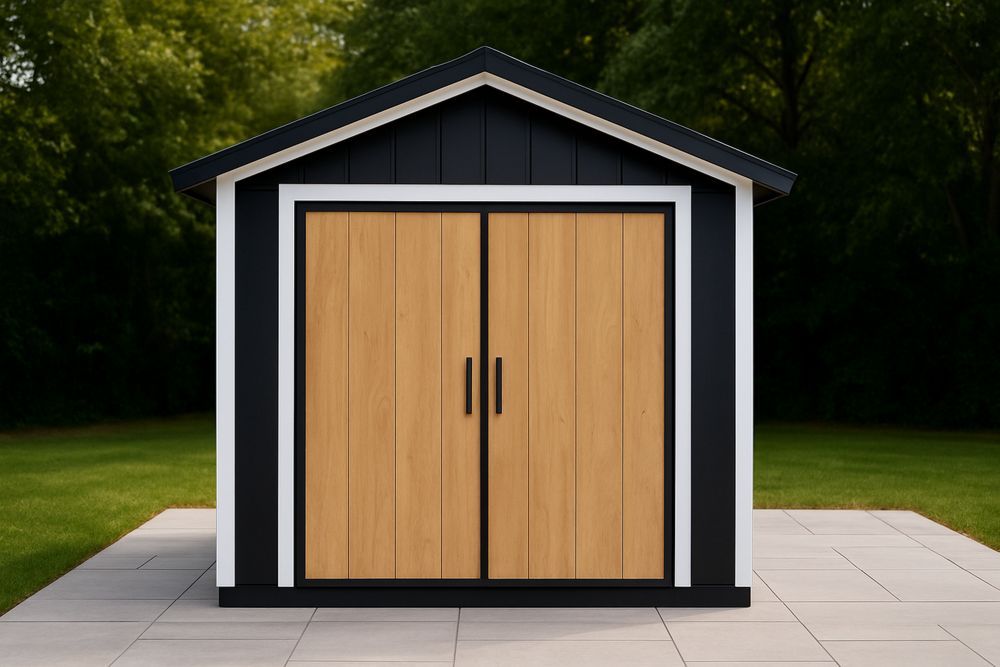 Abri de jardin avec panneaux traités et cadre renforcé en acier