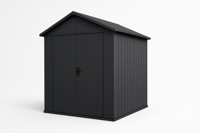 Abri de Jardin Métallique en Acier Galvanisé Noir