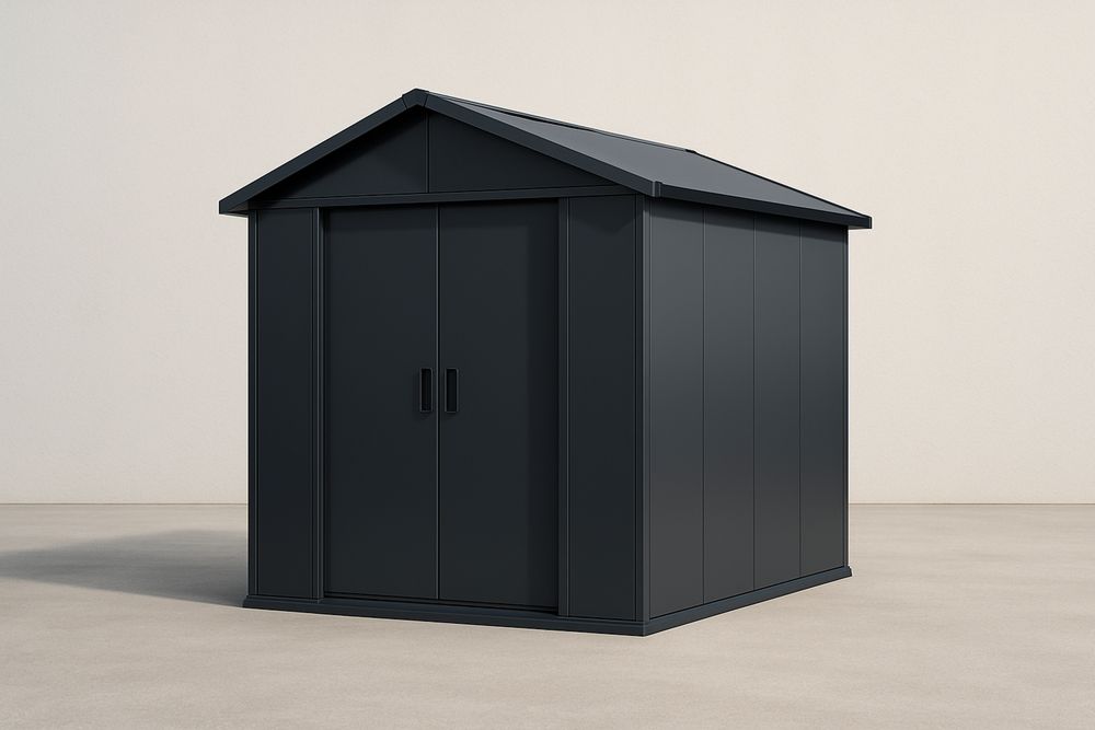 Abri de jardin en acier galvanisé 213x130x185 cm Gris foncé