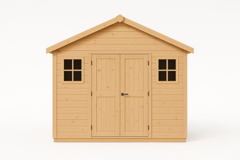 Abri de jardin en bois sapin 245x200x190 cm Naturel