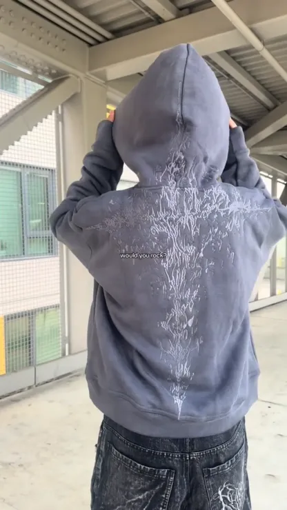 Harf A Million Embroidered  Hoodie