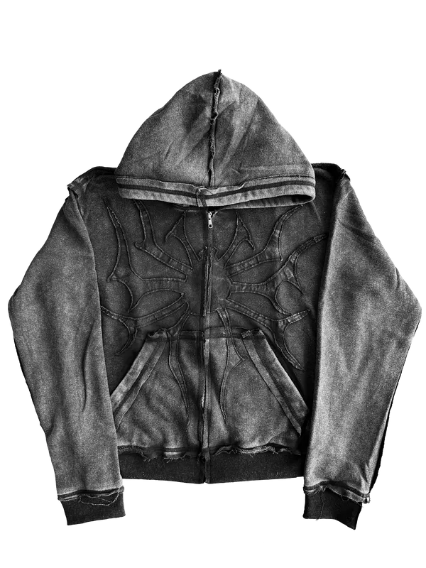 Spider Vintage Zip-Up Hoodie