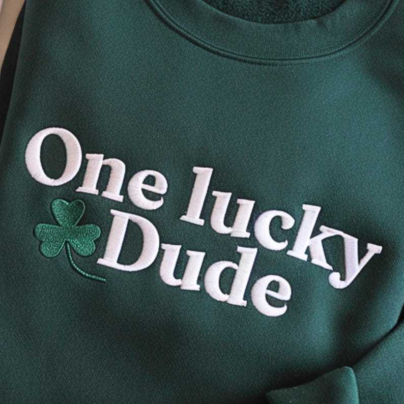 Patrick's Day Sweatshirt, One Lucky Dude Kid's Pullover