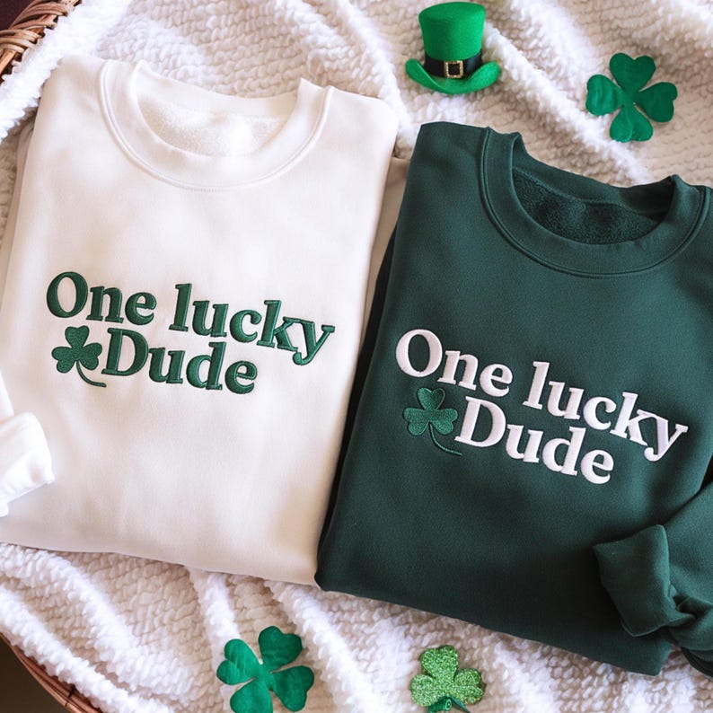 Patrick's Day Sweatshirt, One Lucky Dude Kid's Pullover