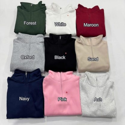  Patrick's Day Quarter Zip Sweatshirt, Irish Clover Sweater, Shamrock Pullover