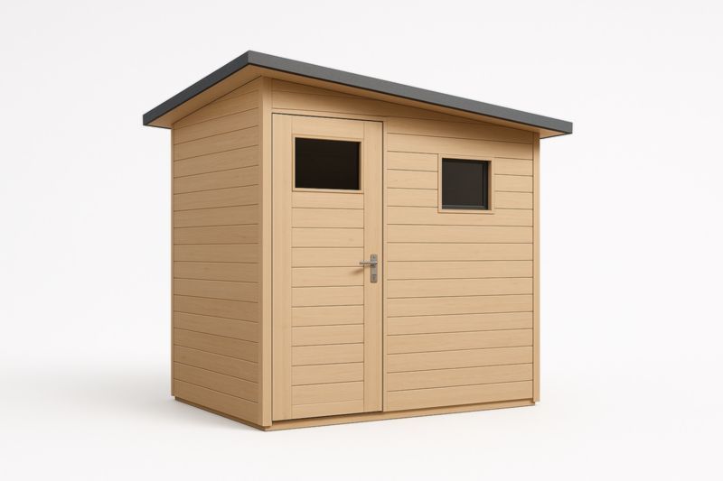 Capanno da Giardino in Legno 220x200x230 cm Beige