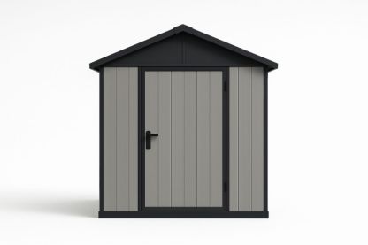 Capanno da Giardino in Resina Grigio/Nero 200x130x195 cm