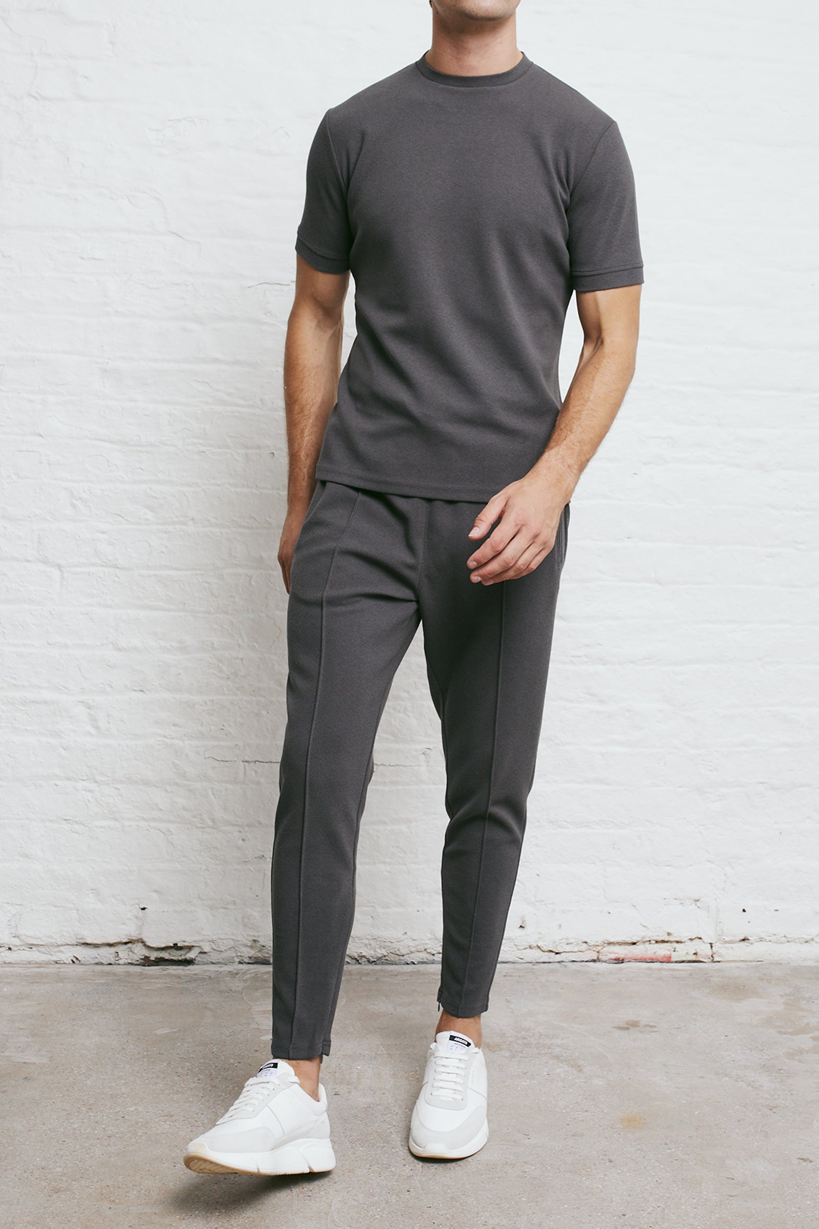 Textured T-Shirt - Charcoal