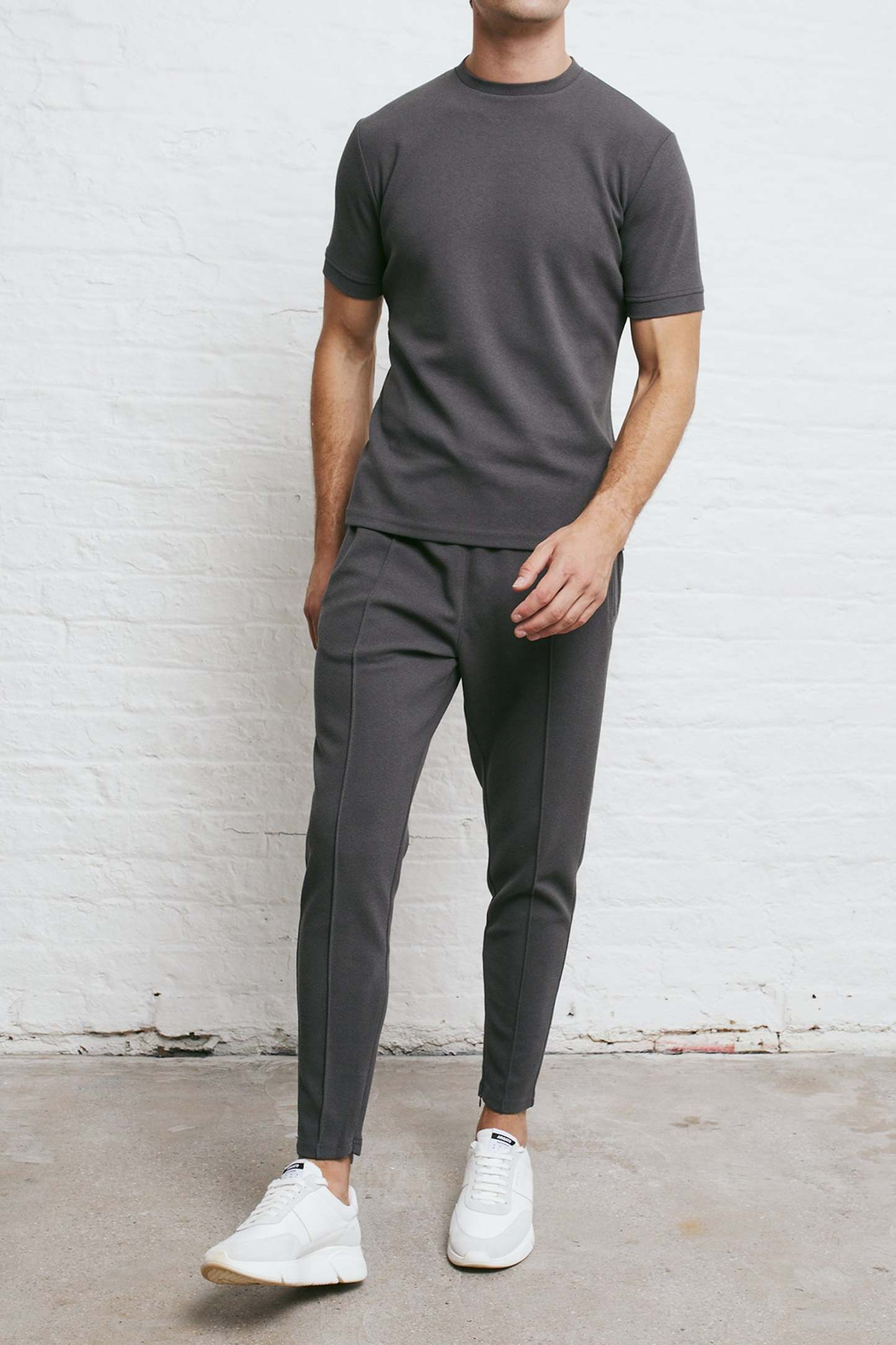 Textured T-Shirt - Charcoal
