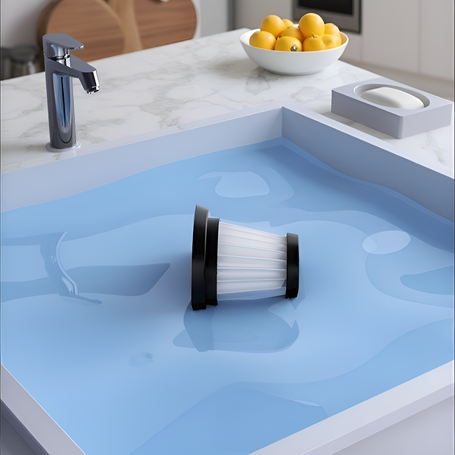 Demostración de uso de aspiradora portátil en asientos de coche