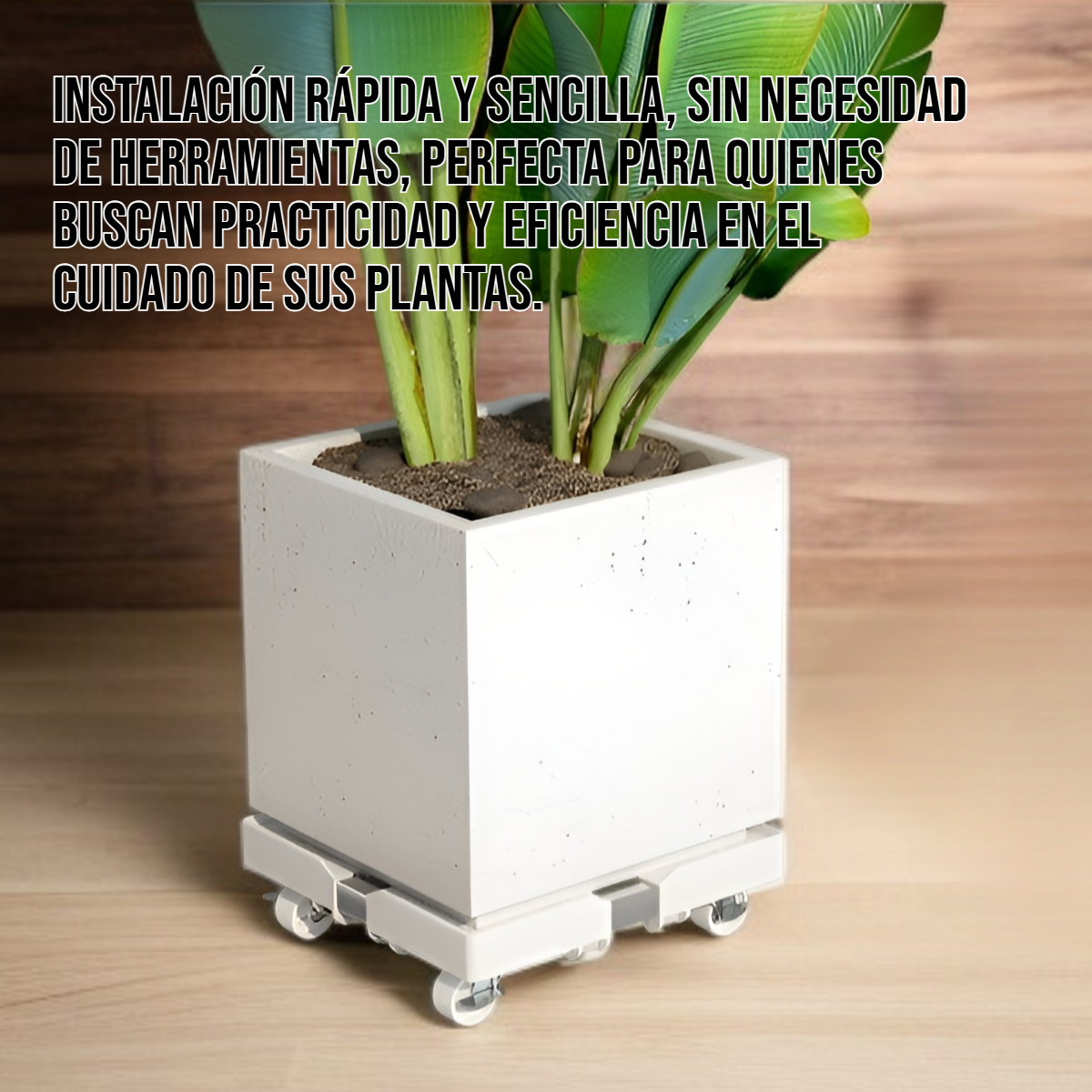 Soporte móvil para macetas de interior y exterior