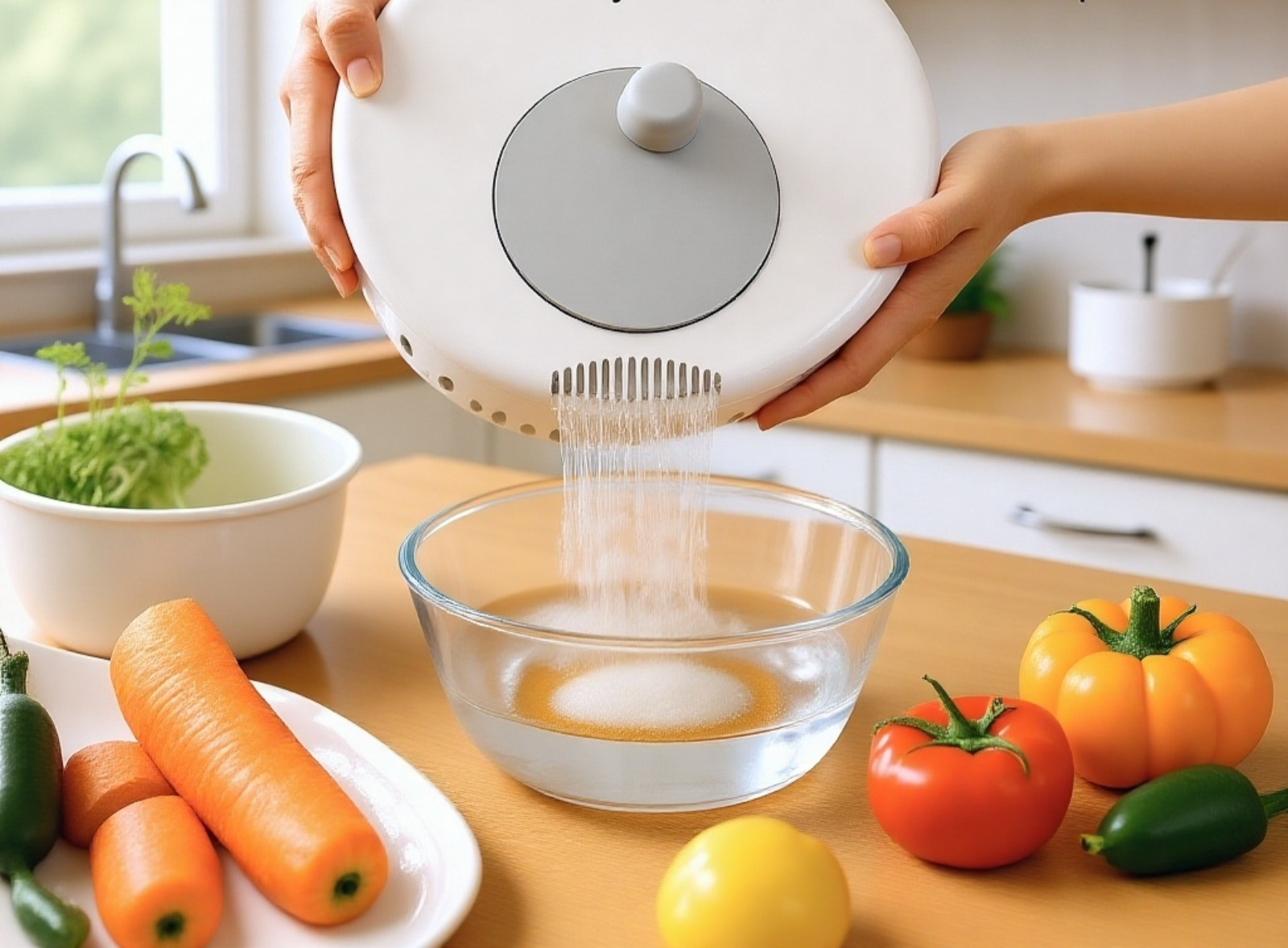 Utensilio de cocina para limpiar frutas y verduras