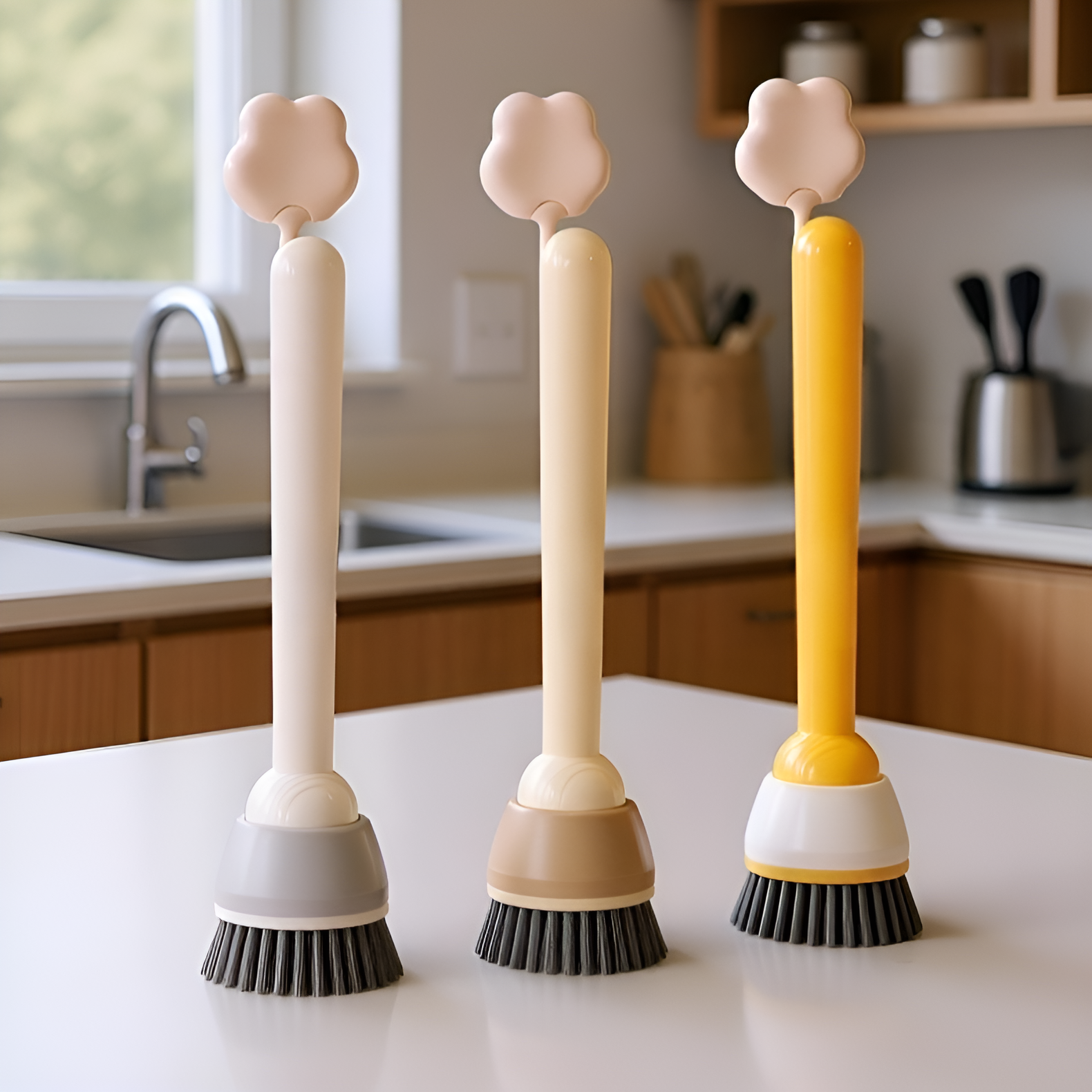 Cepillo ajustable para limpieza profunda de cocina