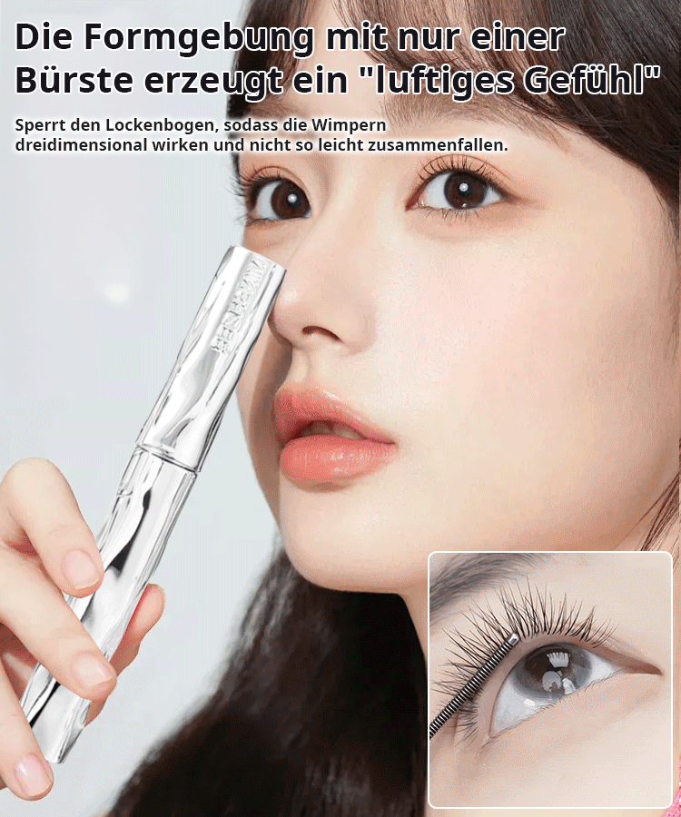 Verabschieden Sie sich von schweren Fake-Lashes! 💖 Wimperntusche mit feinem Bürstenkopf | Wasserfest, langanhaltend, verlängernd