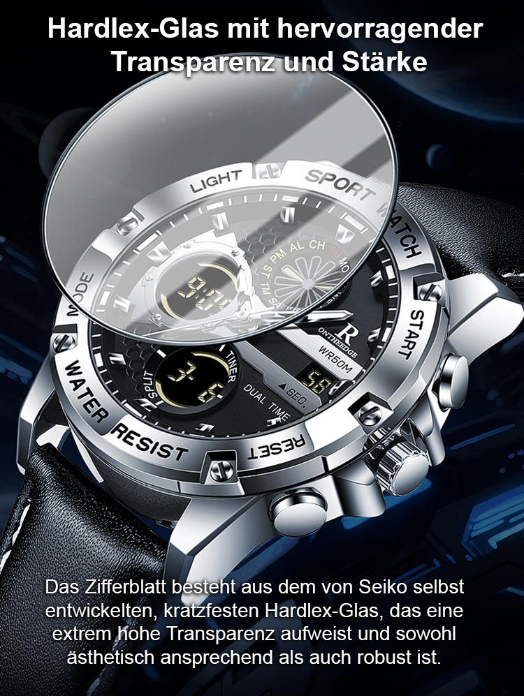 Der radikale Abverkauf aus der Manufaktur! ⌚️✨ – Leuchtende Herren-Quarzuhr mit Dualanzeige – nie wieder Batterien, nie wieder Laden.