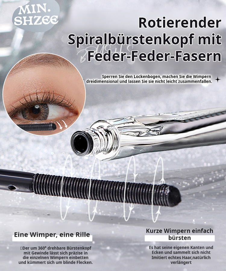 Verabschieden Sie sich von schweren Fake-Lashes! 💖 Wimperntusche mit feinem Bürstenkopf | Wasserfest, langanhaltend, verlängernd