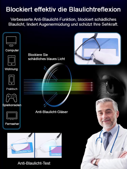 【Die letzte Brille, die Sie jemals brauchen! 👓✨】Multifokus-Farbwechsel-Anti-Blaulicht-HD-Silikon-Sport-Lesebrille