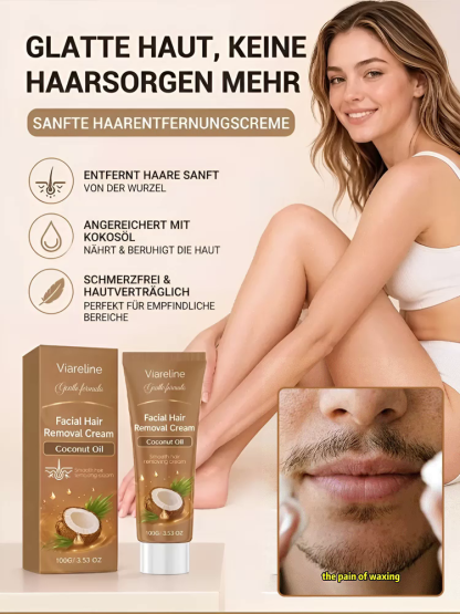 100% natürliche Enthaarungscreme mit Kokosöl✨ Seidenglatte Haut – Ganz ohne Schmerzen!