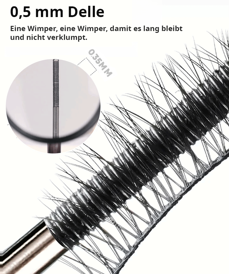 Verabschieden Sie sich von schweren Fake-Lashes! 💖 Wimperntusche mit feinem Bürstenkopf | Wasserfest, langanhaltend, verlängernd