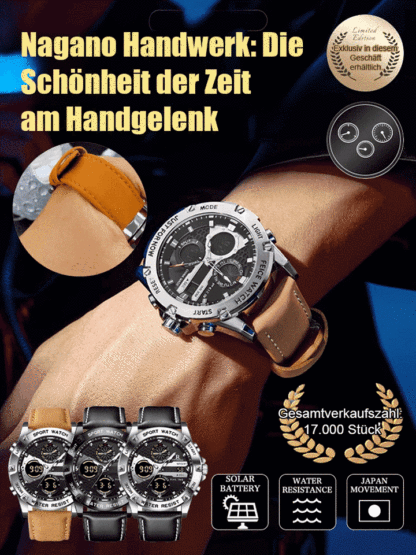 Der radikale Abverkauf aus der Manufaktur! ⌚️✨ – Leuchtende Herren-Quarzuhr mit Dualanzeige – nie wieder Batterien, nie wieder Laden.