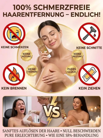 100% natürliche Enthaarungscreme mit Kokosöl✨ Seidenglatte Haut – Ganz ohne Schmerzen!