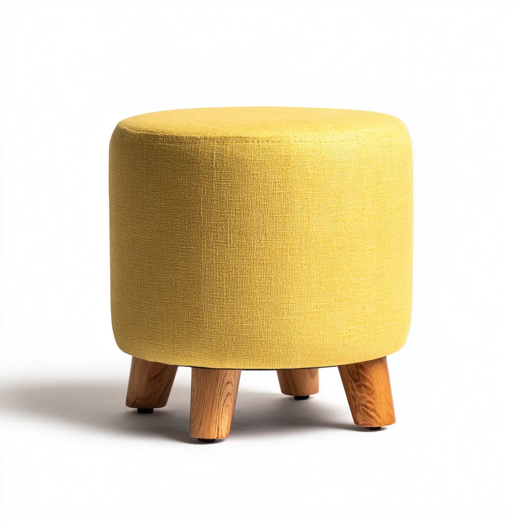 Pouf tessuto 40x40x45 cm - giallo - adatto al soggiorno - stile moderno-comfyota