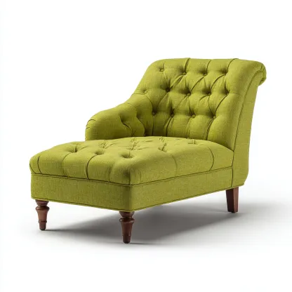 Chaise longue in tessuto 170x76x86 cm - verde - adatta per soggiorno - stile classico-comfyota