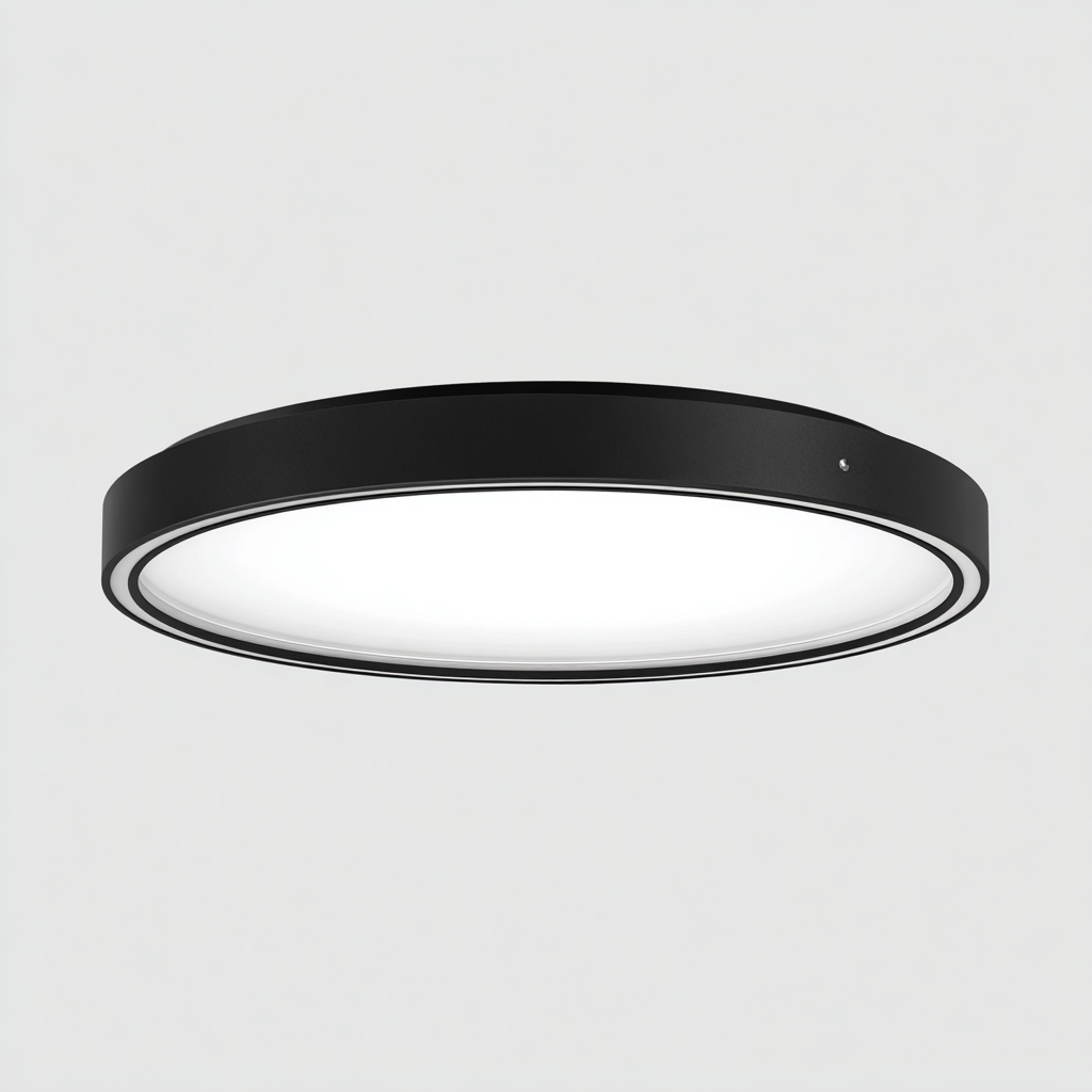 Lampada da soffitto in metallo 40x40x6 cm nero per il soggiorno stile moderno-comfyota