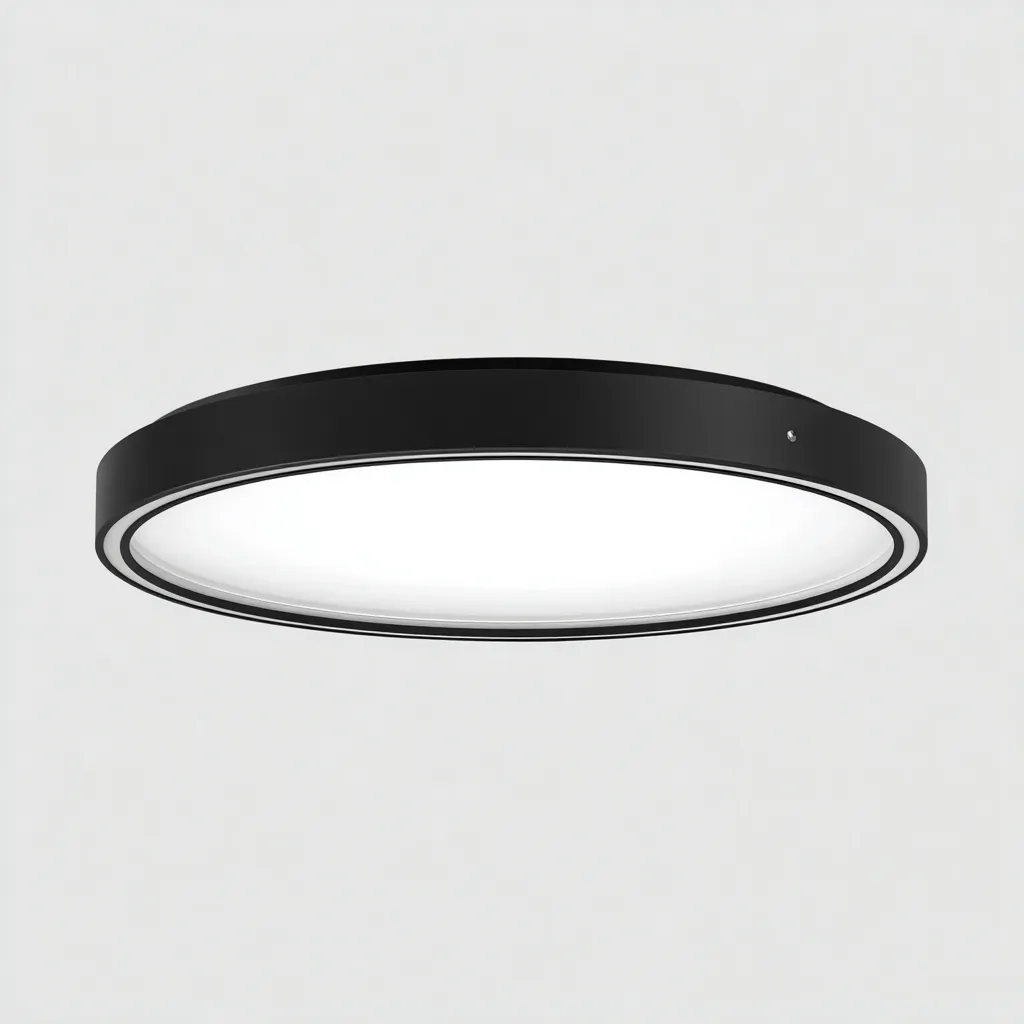 Lampada da soffitto in metallo 40x40x6 cm nero per il soggiorno stile moderno-comfyota