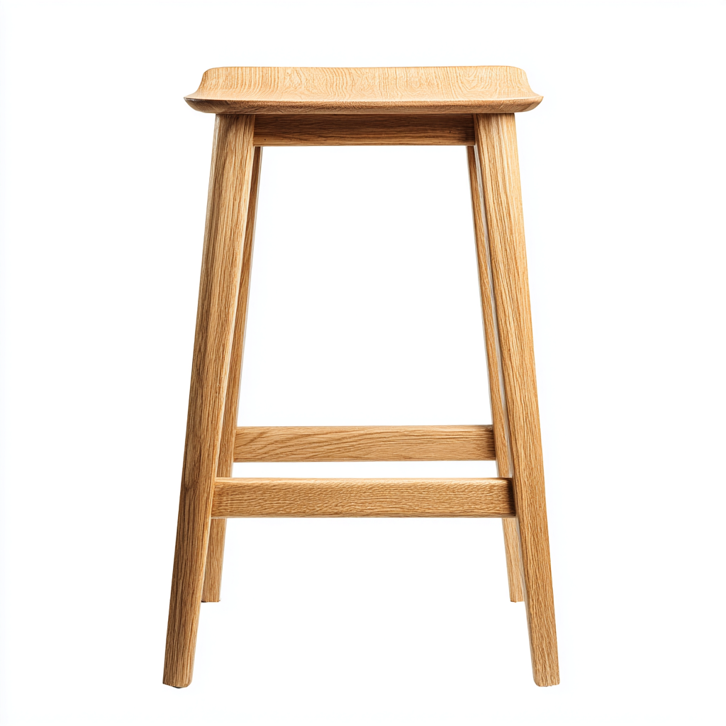 Sgabello da bar in legno 42x38x75 cm - legno naturale - adatto per sala da pranzo - design minimalista-comfyota