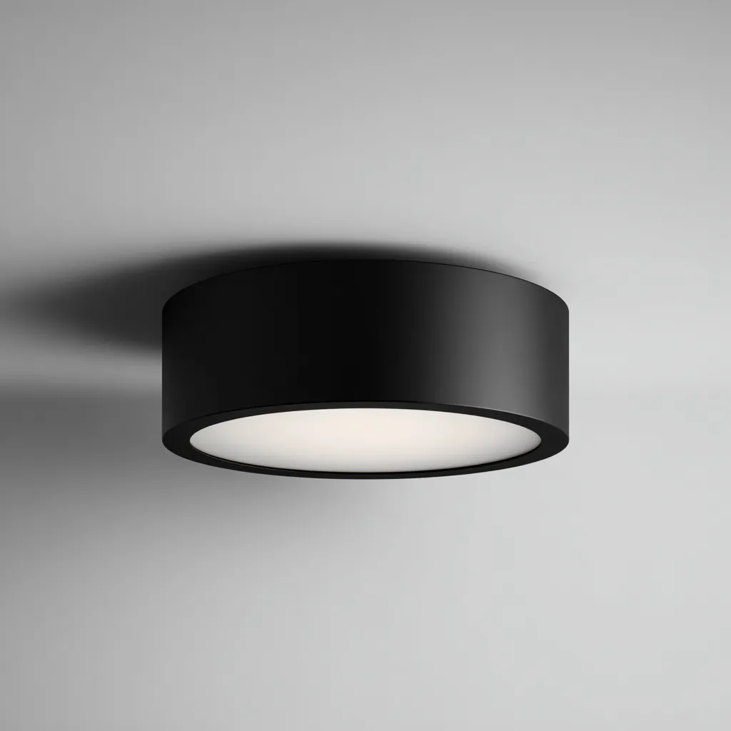 Lampada da soffitto in metallo 35x35x10 cm nero per il soggiorno stile moderno-comfyota