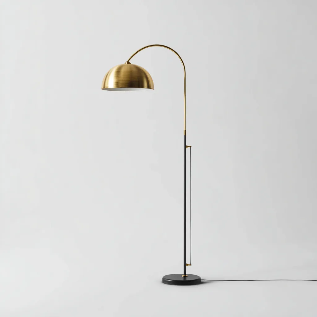 Lampada da terra in metallo 45x28x165 cm oro - nero per il soggiorno design moderno-comfyota