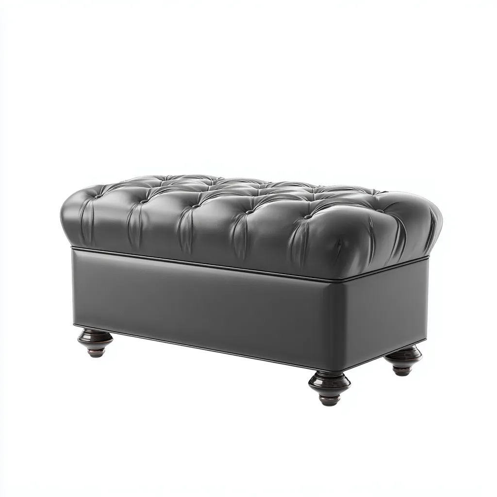Panca per letto in similpelle 96x40x47 cm - grigio - adatta alla camera da letto - design elegante-comfyota