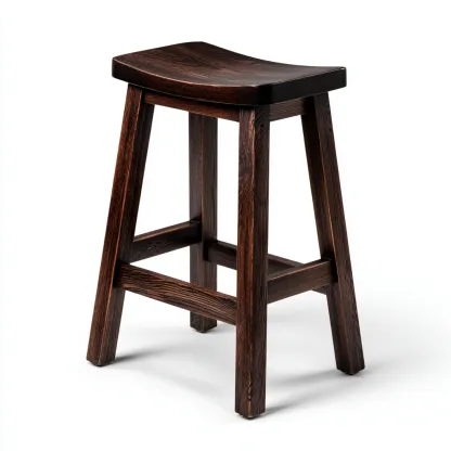 Sgabello da bar in legno 44x40x77 cm - marrone scuro - adatto per sala da pranzo - design tradizionale-comfyota