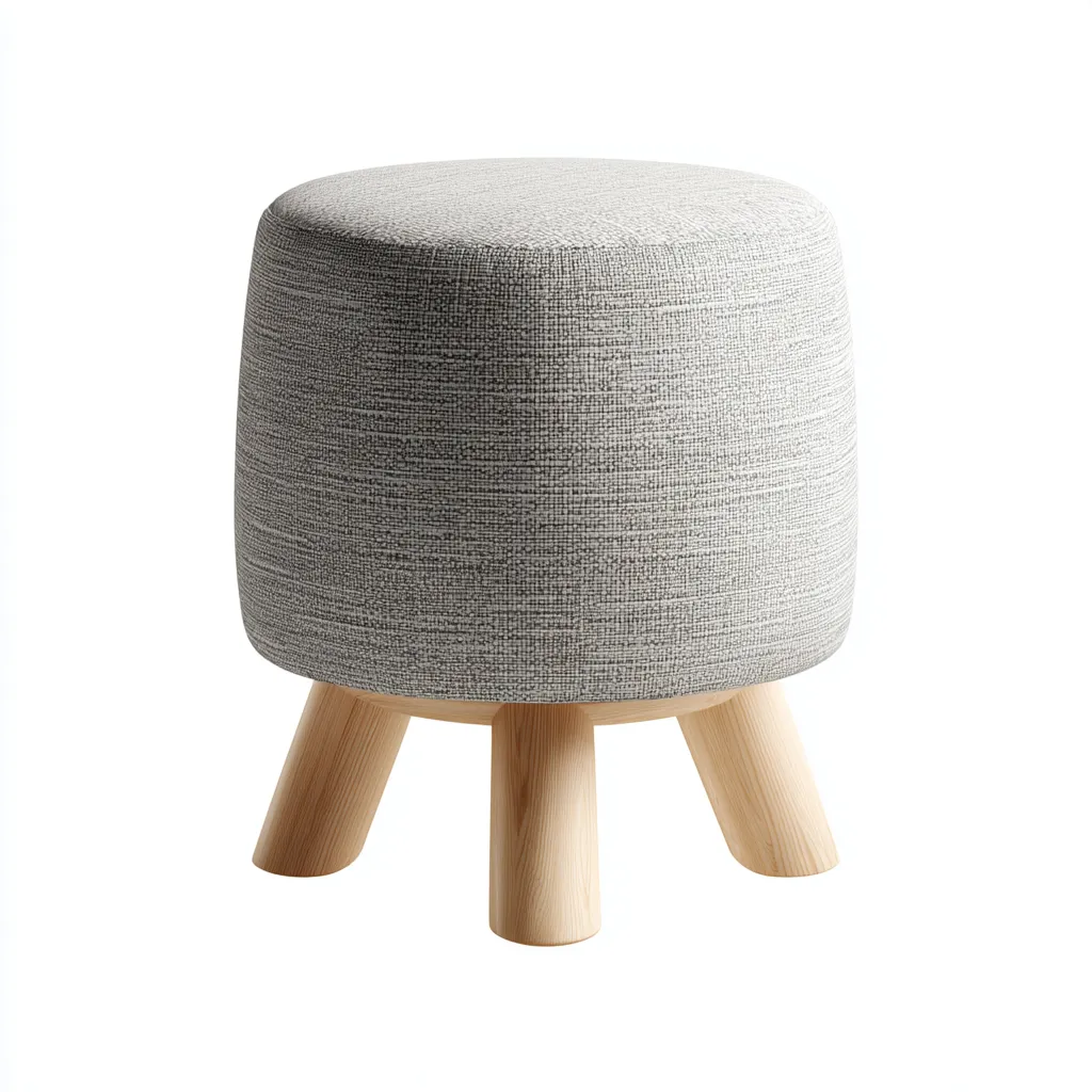 Pouf tessuto 35x35x43 cm - grigio - adatto al soggiorno - stile moderno-comfyota