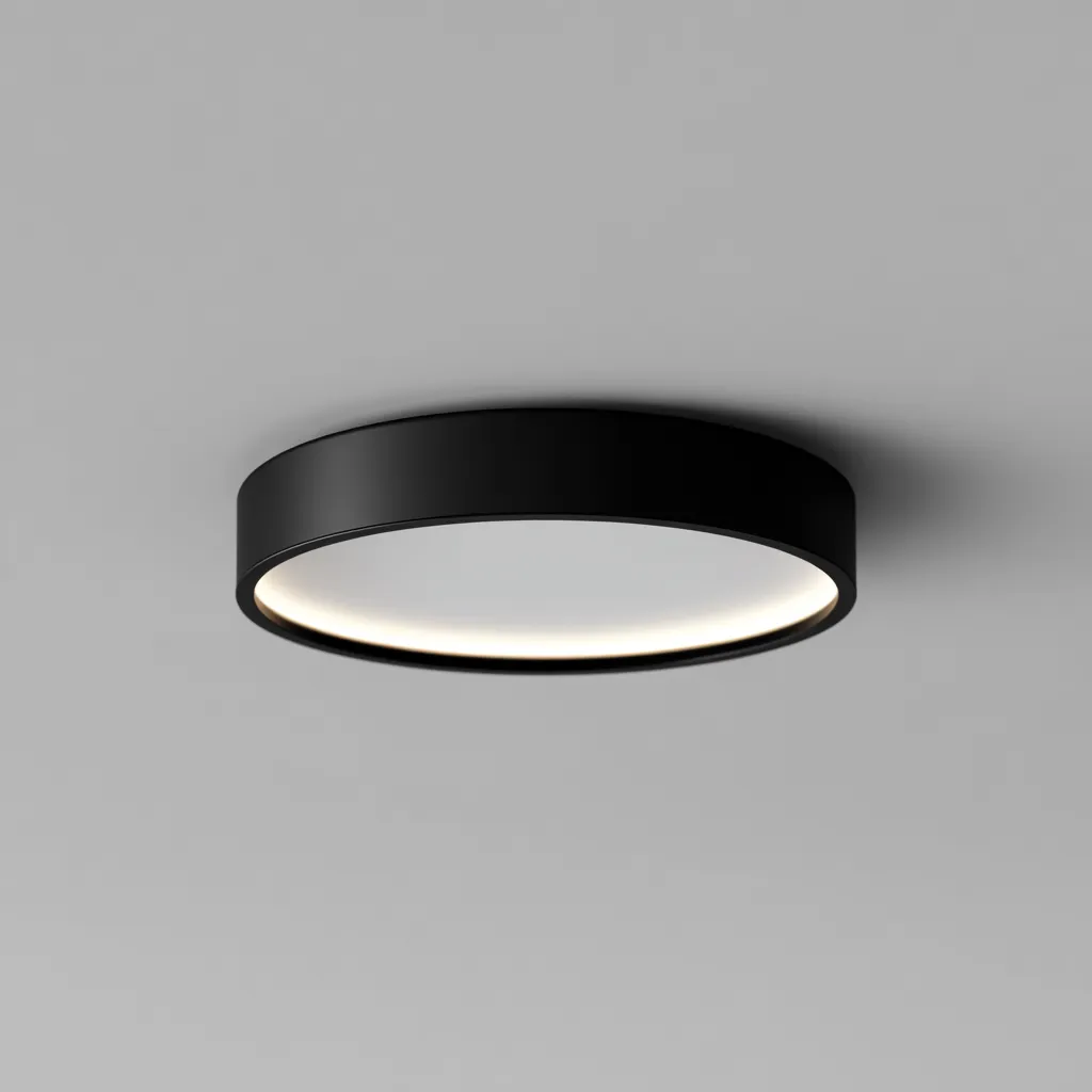 Lampada da soffitto in metallo 36x36x5 cm nero per il soggiorno stile moderno-comfyota