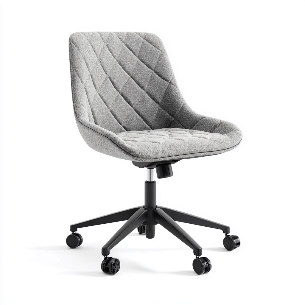 Sedia da ufficio tessuto imbottito 60x58x88 cm - grigio - stile moderno adatto all'ufficio-comfyota