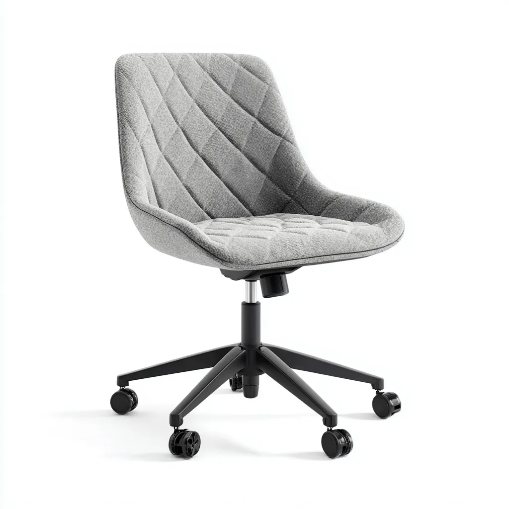 Sedia da ufficio tessuto imbottito 60x58x88 cm - grigio - stile moderno adatto all'ufficio-comfyota