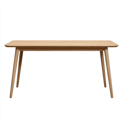 Tavolo da pranzo legno massello 150x80x75 cm - naturale chiaro - stile moderno adatto alla sala da pranzo-comfyota