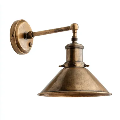 Applique metallo 22x30x26 cm - bronzo - design industriale - per soggiorno-comfyota