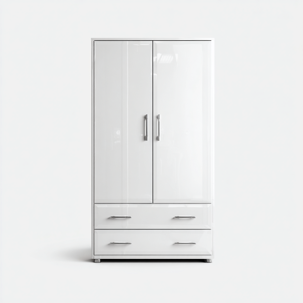 Armadio in legno 100x55x190 cm - bianco - per camera da letto - design moderno-comfyota