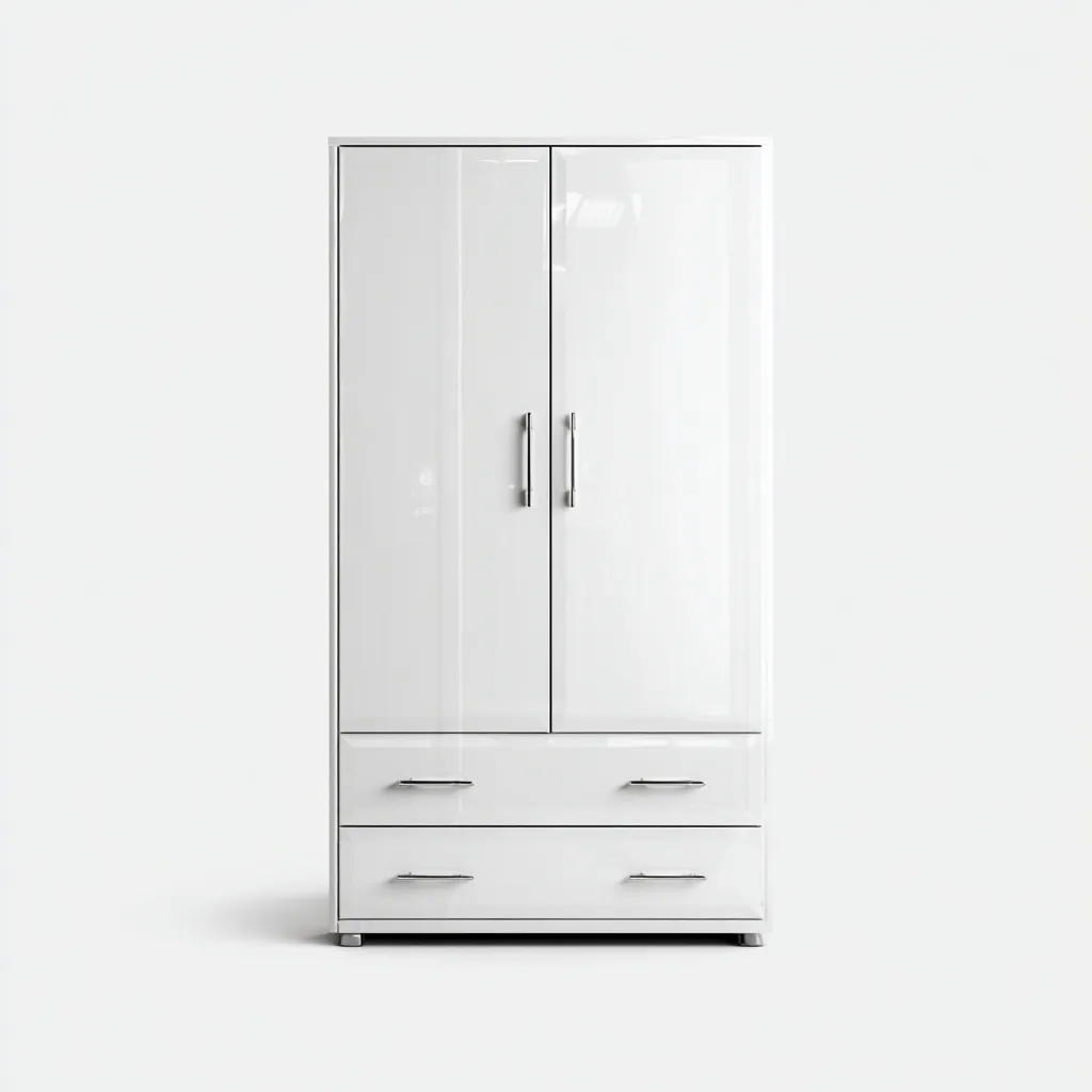 Armadio in legno 100x55x190 cm - bianco - per camera da letto - design moderno-comfyota