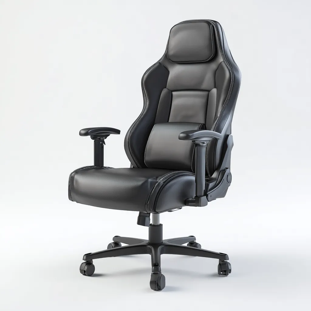 Sedia da ufficio similpelle ergonomica 72x70x135 cm - nero - stile moderno adatto all'ufficio-comfyota